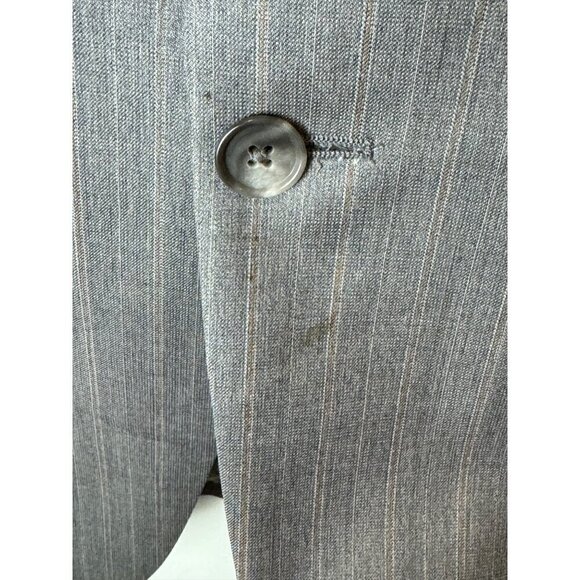 Michael Michael Kors Suit Men 38 Regular Gray Striped Wool Single Breasted - Picture 4 of 15